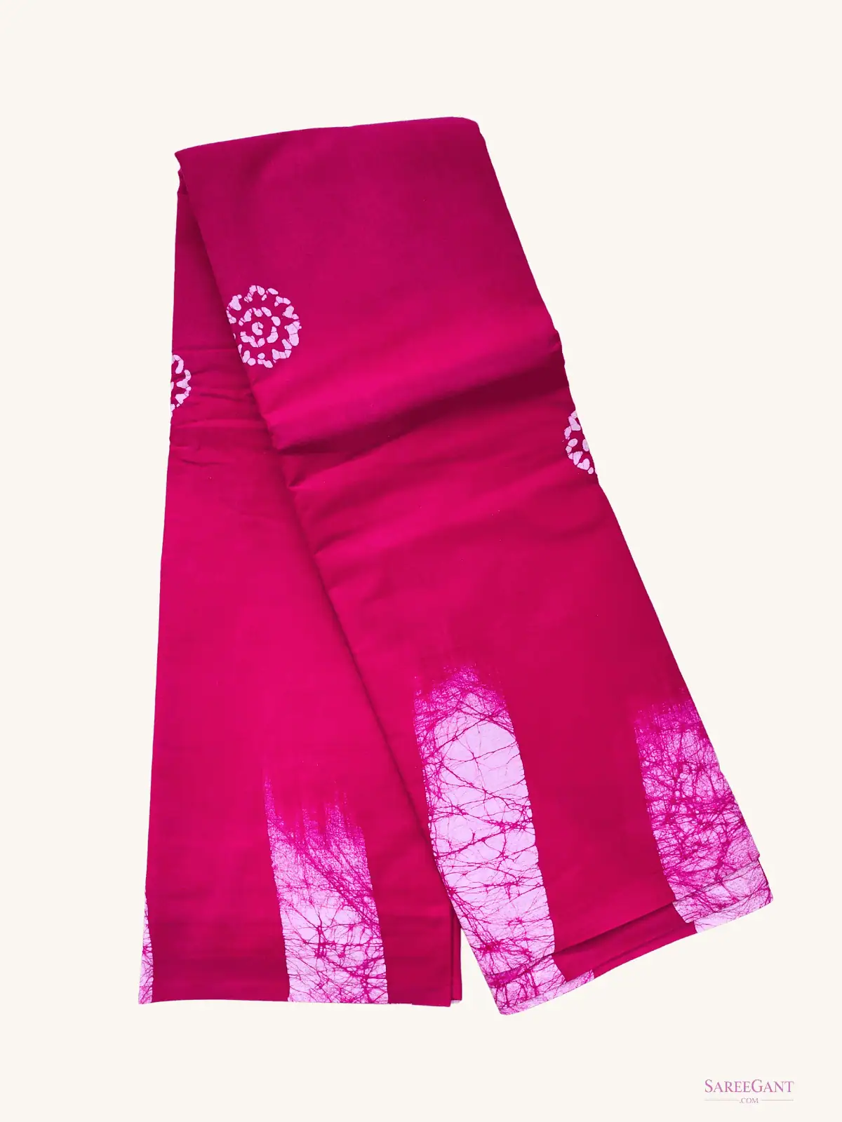 Floral Wax Print Sarees -SUNGUDI COTTON SAREES -ROSE COLOUR