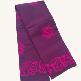 Wax Floral Print sarees-Sungudi cotton sarees Maroon Colour