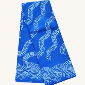 Wax Floral Print sarees-Sungudi cotton sarees SKY BLUE Colour