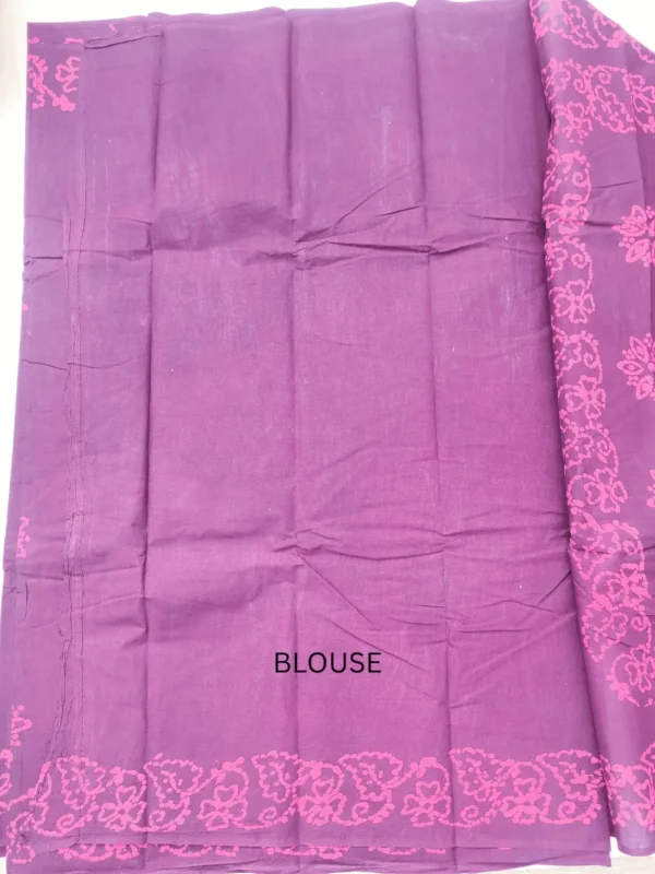 Wax Floral Print sarees-Sungudi cotton sarees Maroon Colour