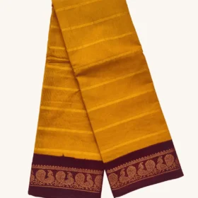 Madurai Raja Veldhari-mustard-maroon colour