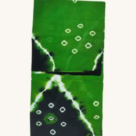 Bandhini sungudi Tie and Dye Sungudi Cotton Sarees-Green Colour