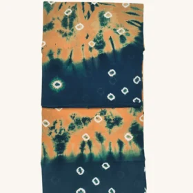 Tie and Dye Bandhini sungudi cotton saree-MUSTARD BROWN colour