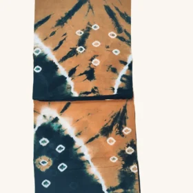 Bandhini sungudi Tie and Dye Sungudi Cotton Sarees-MUSTARD BROWN Colour