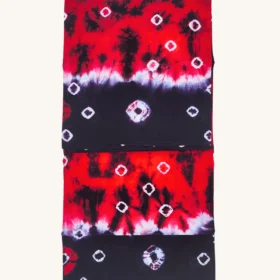 Tie and Dye Bandhini sungudi cotton saree-RED BLACK colour