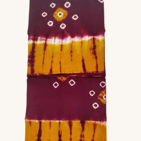 Bandhini Sungudi Cotton Sarees -Deep Maroon-MAROON Colour