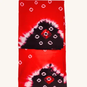 Bandhini sungudi Tie and Dye Sungudi Cotton Sarees-RED Colour