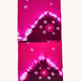 Bandhini sungudi Tie and Dye Sungudi Cotton Sarees-ROSE Colour