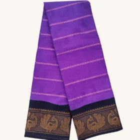 Velthari Sungudi Cotton Sarees With Poonam Border-PURPLE-BLACK colour