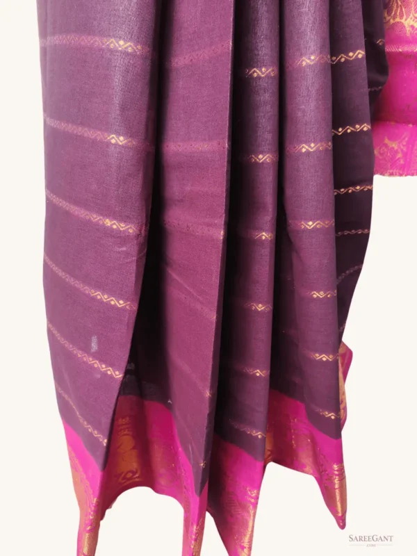 Velthari Saree-Maroon-Pink bottom