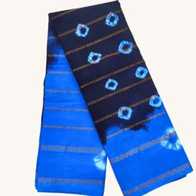 Velthari Bandhini style sungudi cotton sarees-DARKNAVYBLUE-SKYBLUE Colour