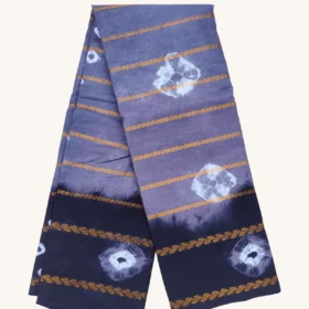 Velthari Bandhini style sungudi cotton sarees-Gray-Black Colour