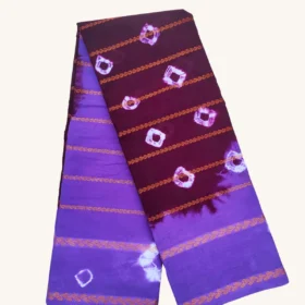 Velthari Bandhini style sungudi cotton sarees-MAROON -PURPLE Colour