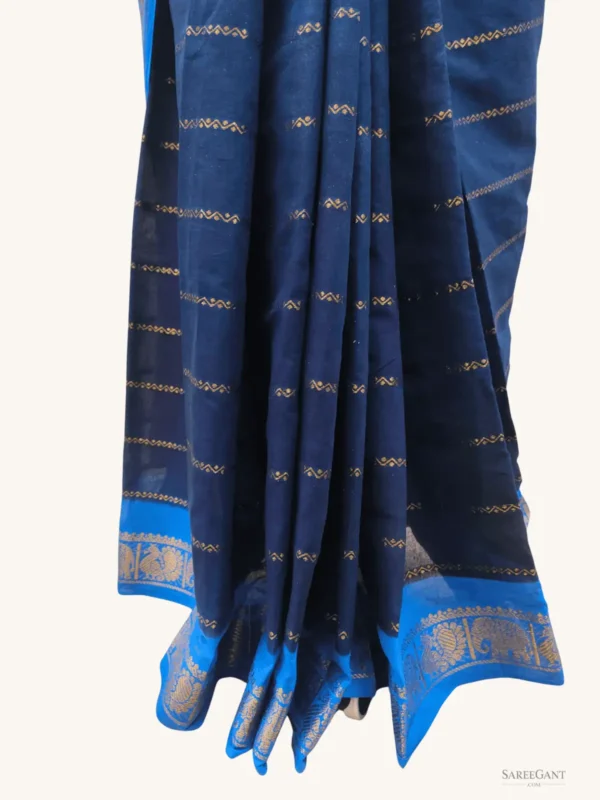 Velthari small border deep navyblue-skyblue bottom
