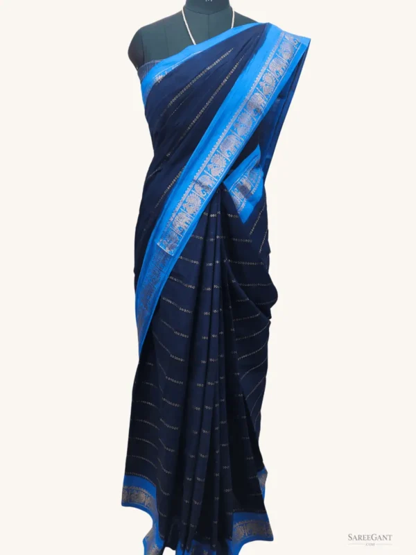 Velthari small border deep navyblue-skyblue full