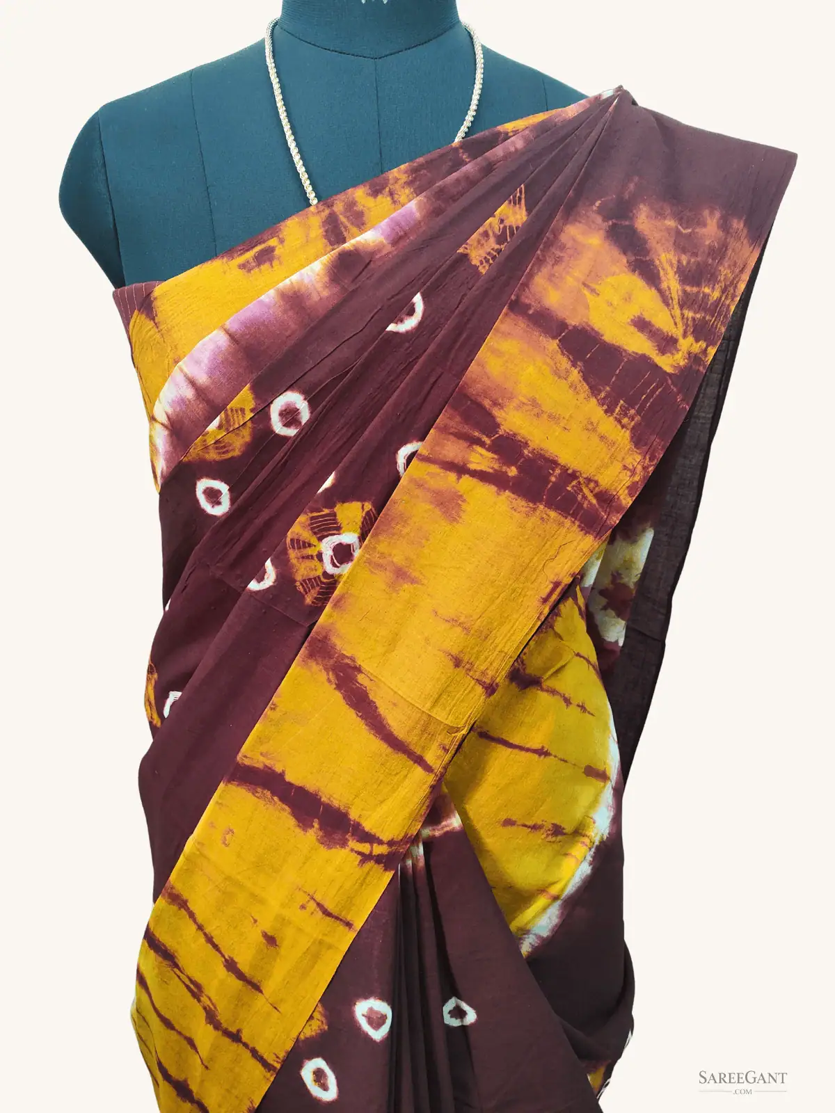 Bandhini Sungudi Cotton Sarees -Deep Maroon Colour