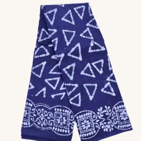 Batik Sarees Wax Print Sungudi cotton sarees-ROBIN BLUE COLOUR