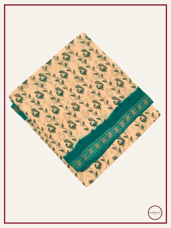 Fancy Daily Wear Cotton Sarees Sungudi KT With Two Side Small Zari Border - Sareegant Fancy Daily Wear Cotton Sarees Sungudi KT With Two Side Small Zari Border-Cream colour