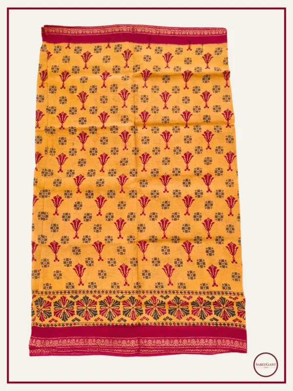Double Colour Daily Wear Cotton Sarees Sungudi KT With Two Side Small Zari Border-mustard
