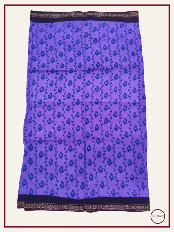 Fancy Daily Wear Cotton Sarees Sungudi KT With Two Side Small Zari Border-Purple
