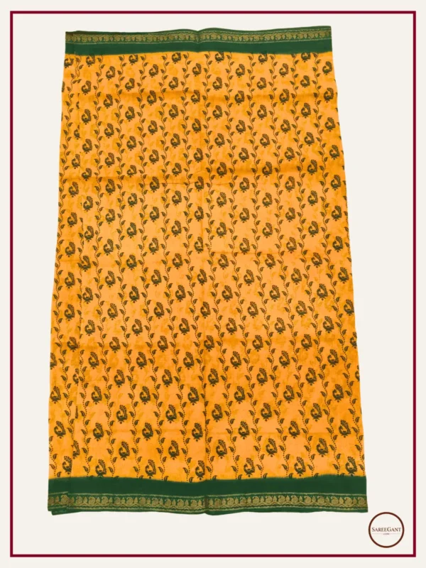 Fancy Daily Wear Cotton Sarees Sungudi KT With Two Side Small Zari Border-Yellow-green