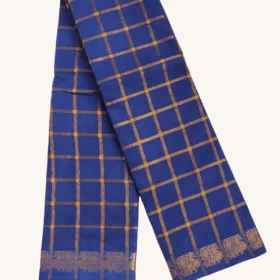 Madurai Pavithra ZariKattam Sungudi Cotton Sarees DARK BLUE Colour